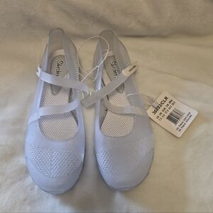 Skechers Cali Clear Mary Jane Ballet Flats with Cross Straps